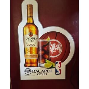 Bacardi and Dr Pepper NBA vintage sign